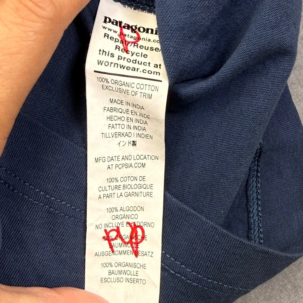 Patagonia Kids Navy Blue Organic Cotton Graphic T-Shirt‎ 6-12M 60388 FA21 NWOT - Picture 4 of 9